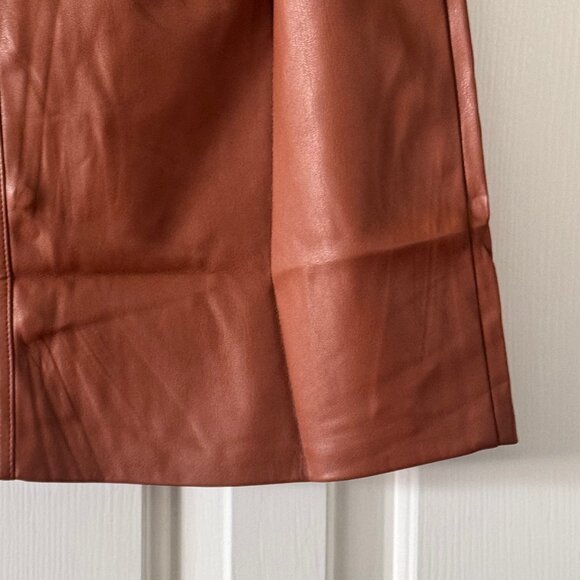 New Lulus Most Fab Clay Vegan Leather Mini Skirt Size S Small - Picture 14 of 16